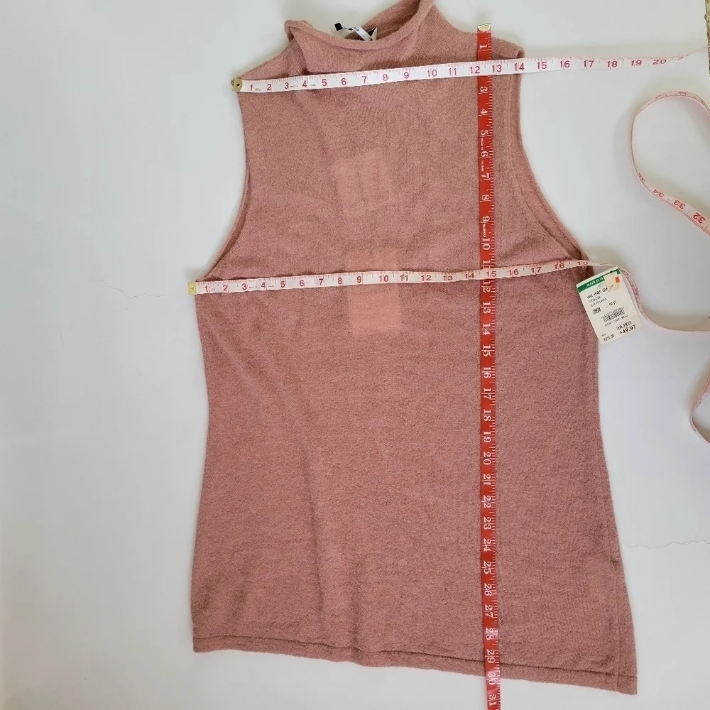 Marina Rinaldi Alpaca Blend‎ Mock Neck Sleeveless Top Large Vintage